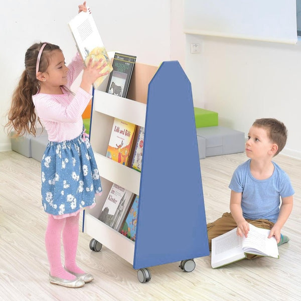 Quadro - doublesided library stand - blue