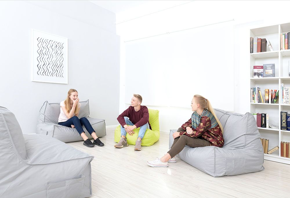 Pouf double couch grey