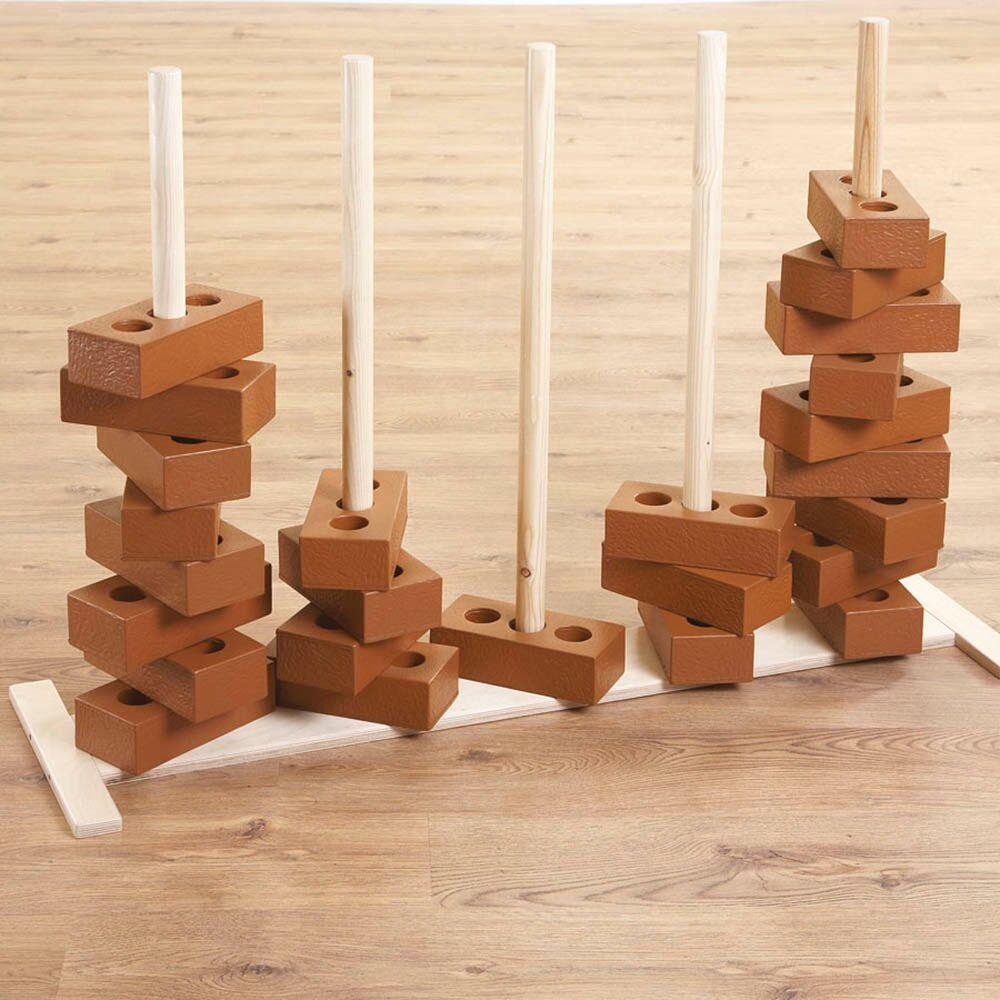 Wooden Brick Stand for Stacking