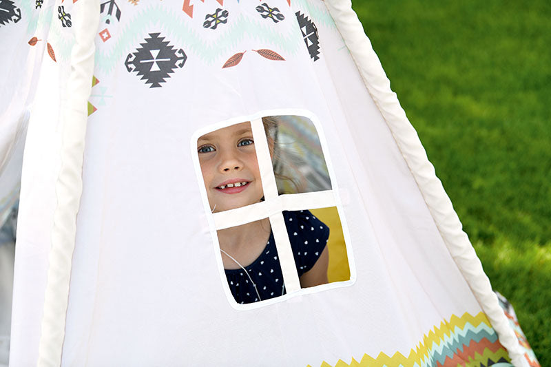 Patterned Indian Teepee Tent