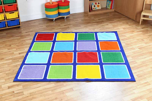 Rainbow Squares Placement Carpet - EASE