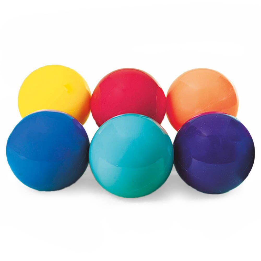 6 Colour Rubber Playground Balls 21cm 6pk