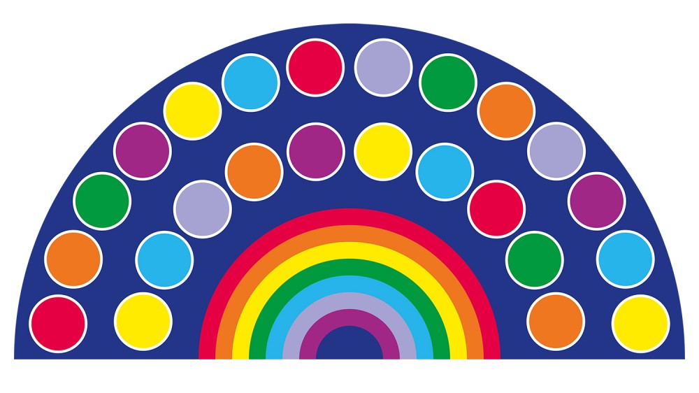 Rainbow Semi Circle Carpet
