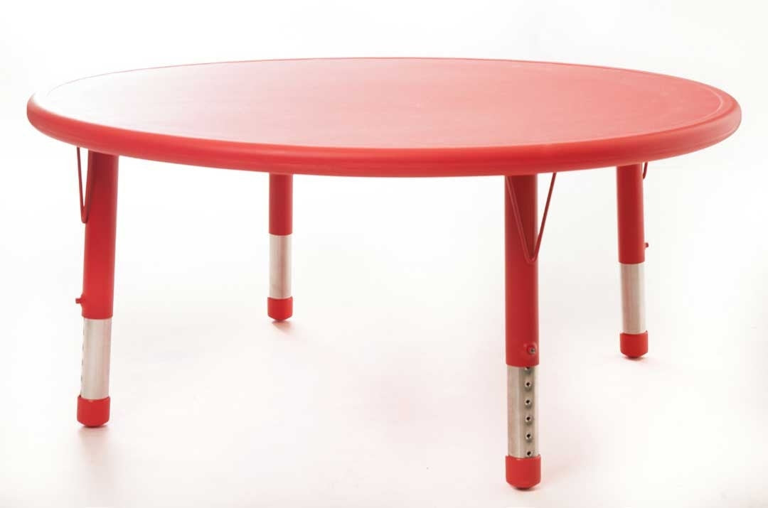 Adjustable Circle Table Red