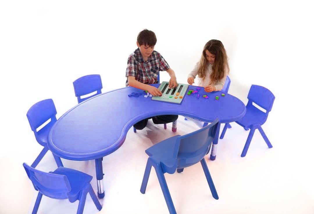 Adjustable Polyethylene Horseshoe Table And Chairs - All Heights And Colours