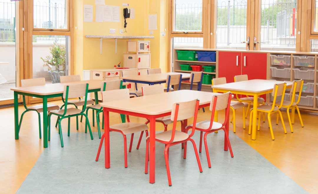 Steel Chair Blue 38cm Chairs & Tables Primary School Furniture