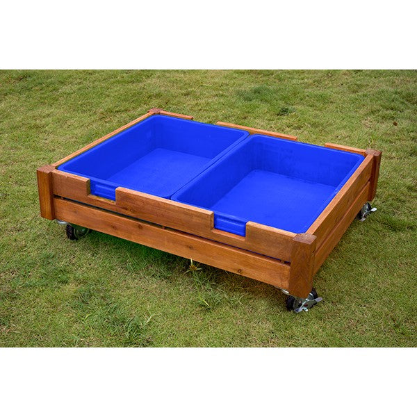 Ease Outdoor Sandbox on Castors with 2 Trays and Lid