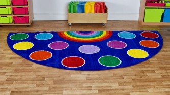Rainbow Semi Circle Placement Carpet