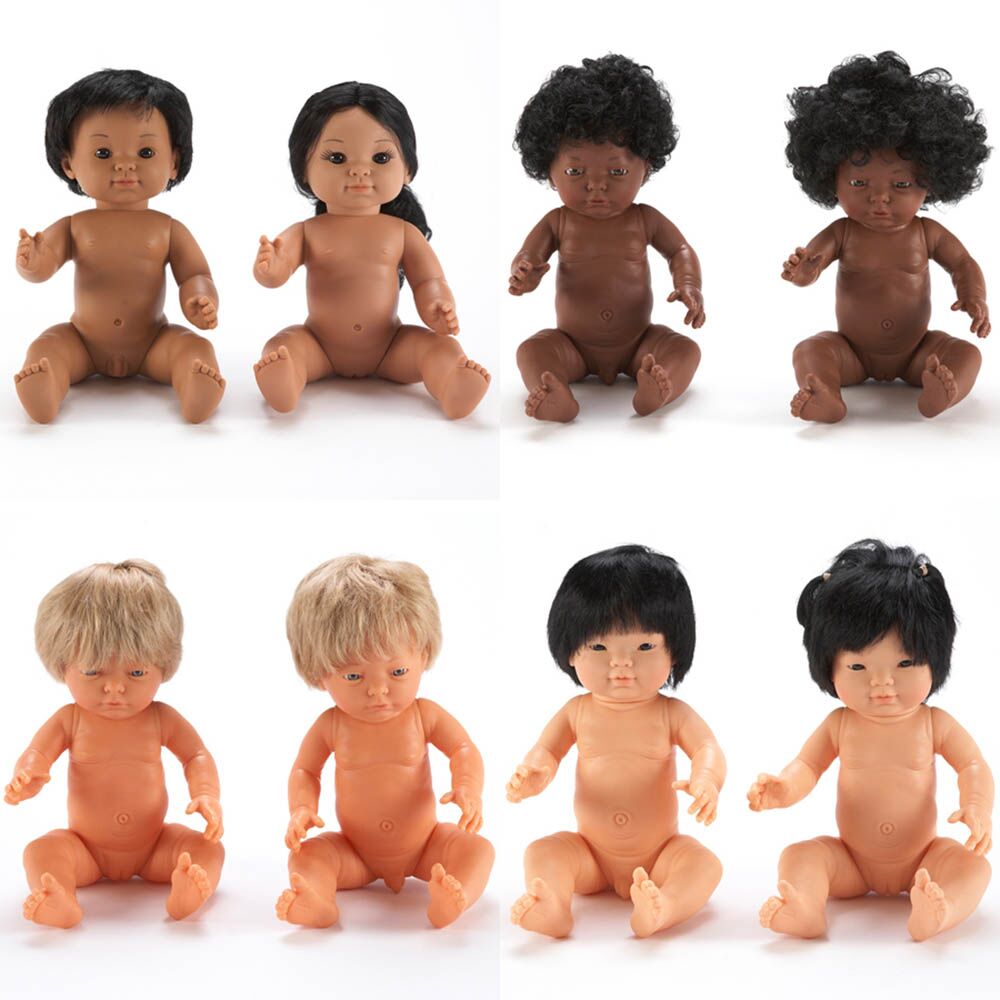 Miniland Hard Bodied Multicultural Dolls European Girl