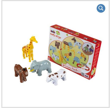 Early Steps - Magnetic animal puzzle, 4 animals/polybag