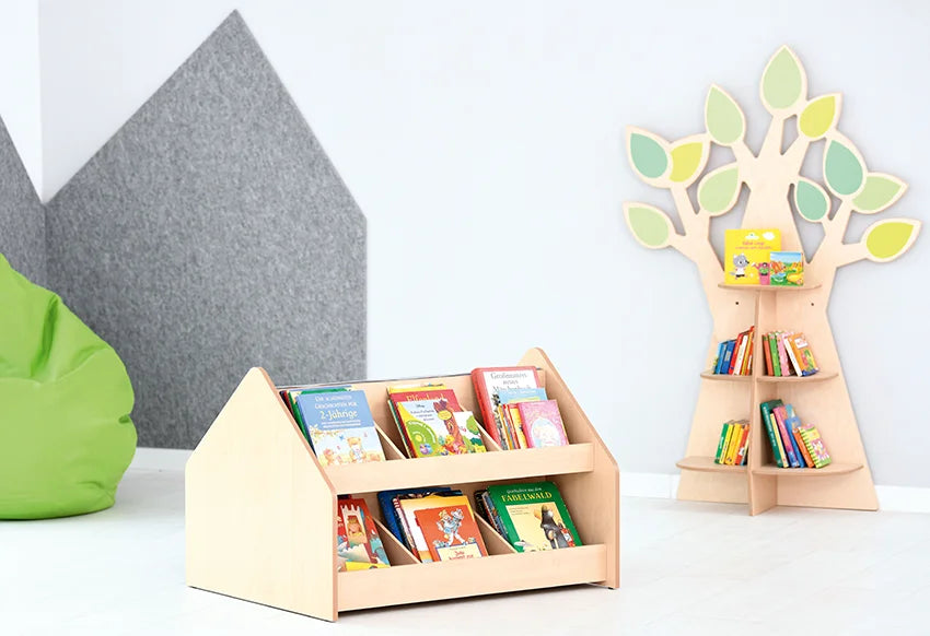 Bookcase Storage with Seating
