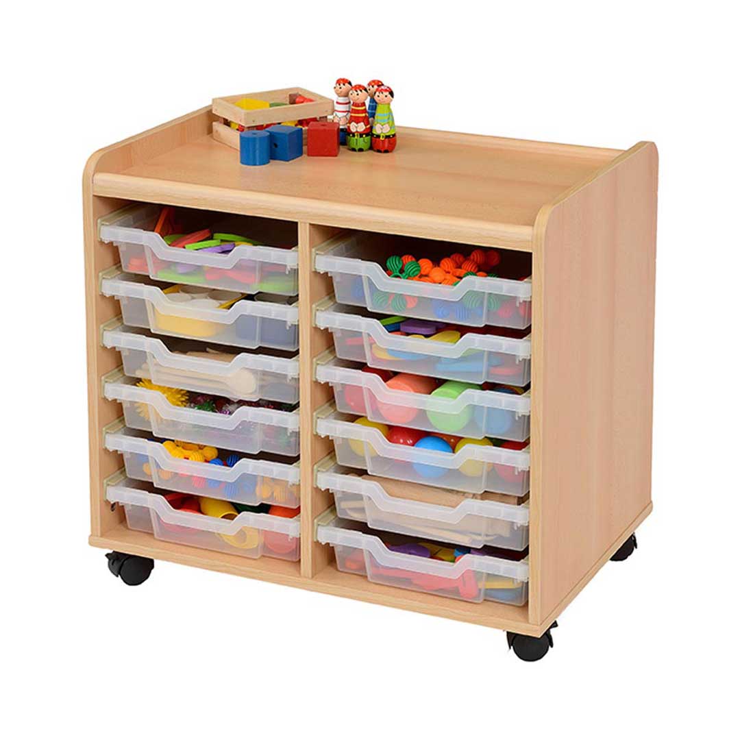 12 Shallow Tray Storage Unit - Clear - EASE