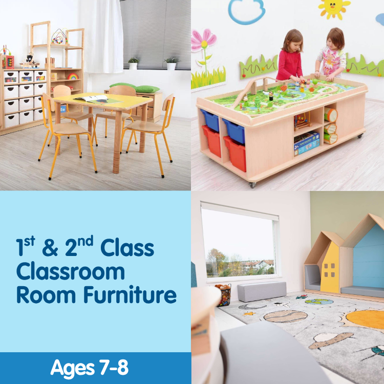 1st & 2nd Class Classroom Furniture Bundle for Ages 7–8 - EASE