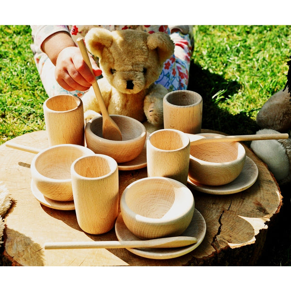 Teddy Bear Wooden Tea Set