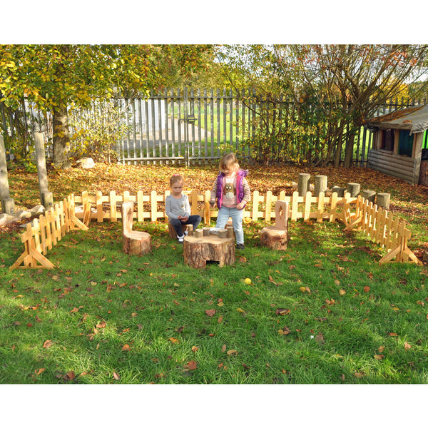 Long Low Picket Fences - Pack of 4