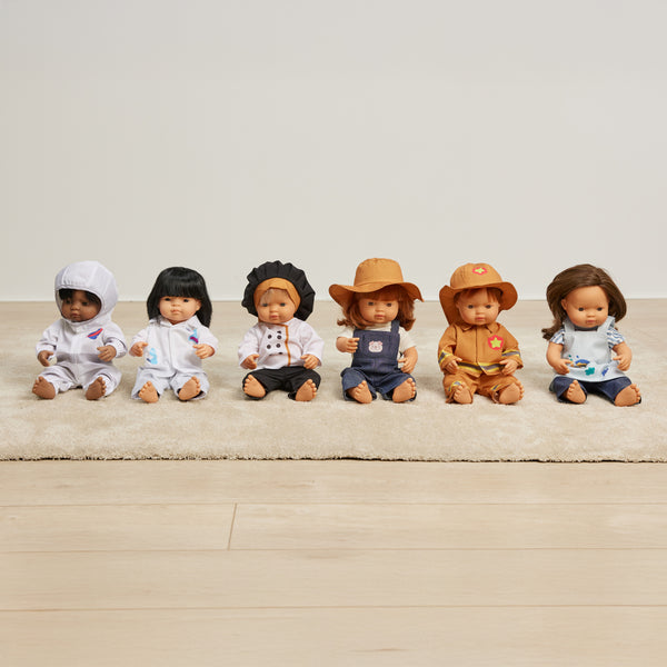 Set of 6  Dolls ( 38cm high) with Clothes