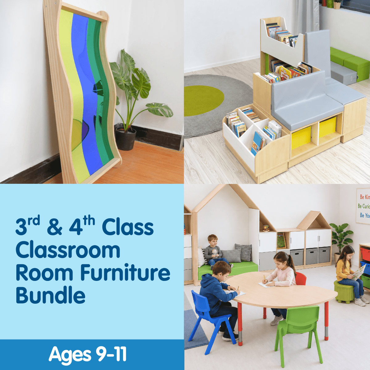 3rd & 4th Class Classroom Furniture Bundle for Ages 9–11 - EASE