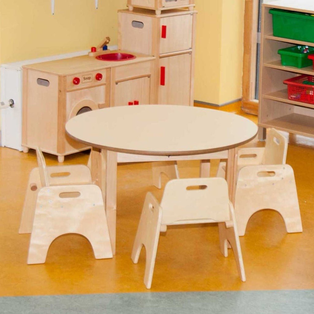 46cm Magnolia Round Table & 4 Wobbler 26cm Chairs Furniture| Room Kit ...