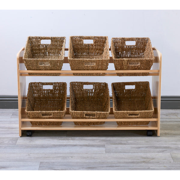 Rookie Range Open Mobile Basket Shelf