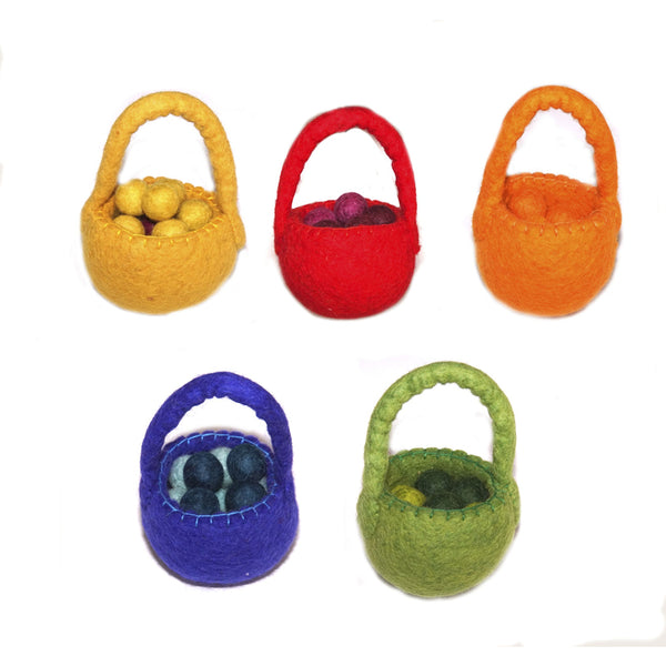 Felt Bags & Balls Pack of 5