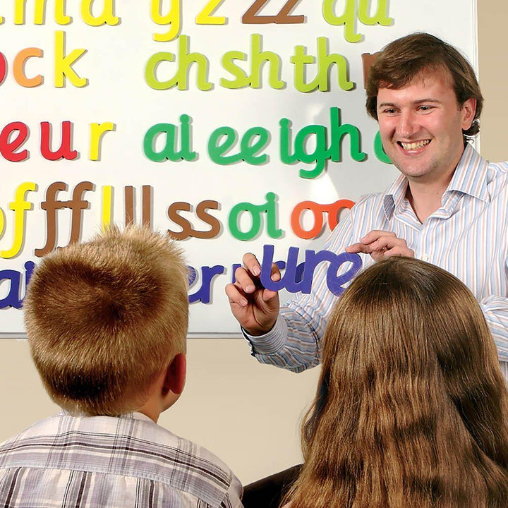 50 Large Magnetic Phonics Letter Sounds 160mm H - EASE