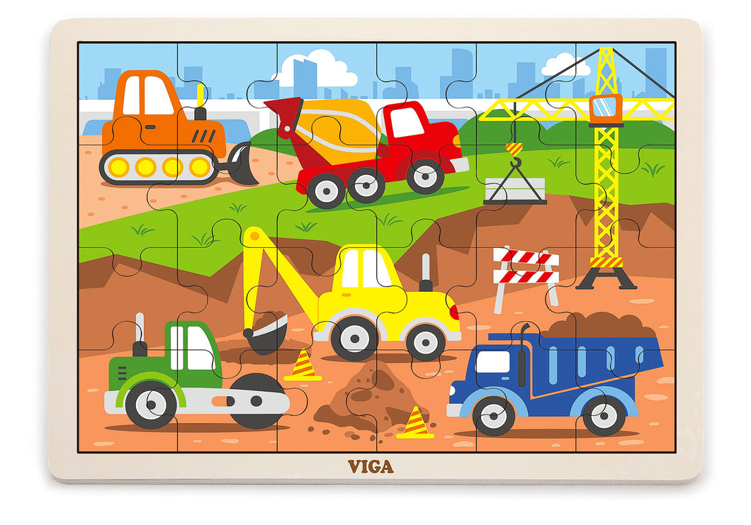 24 Pcs Puzzle - Construction Vehicles