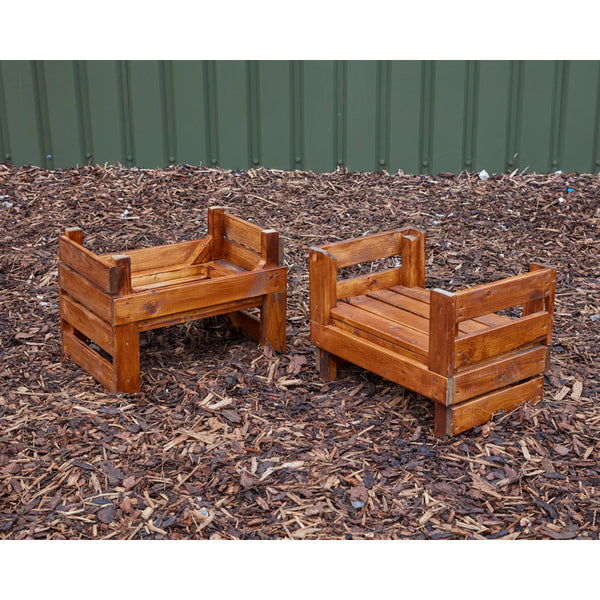 Wooden H Crate 4Pk