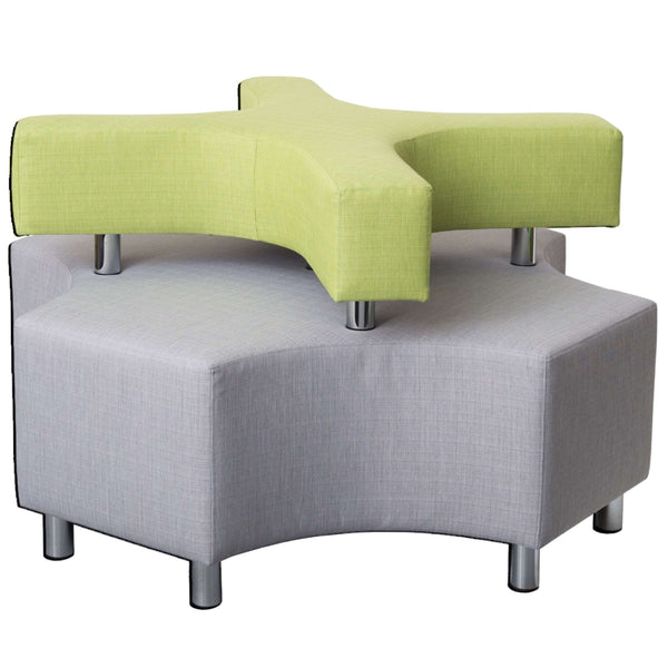 X Shaped Sofa - Grey/green