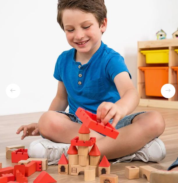 Wooden Stacking Castle Construction Set