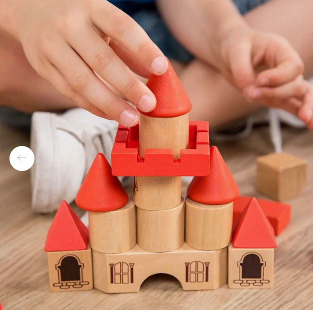 Wooden Stacking Castle Construction Set