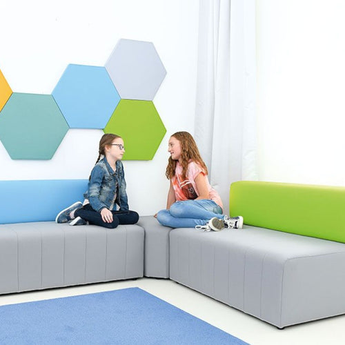 Modern sofa Plus, gray-blue