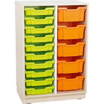 L Cabinet for plastic containers with 1 partition