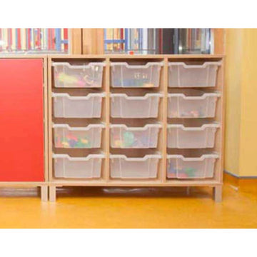 M Cabinet for Plastic Containers 3 Rows with Legs
