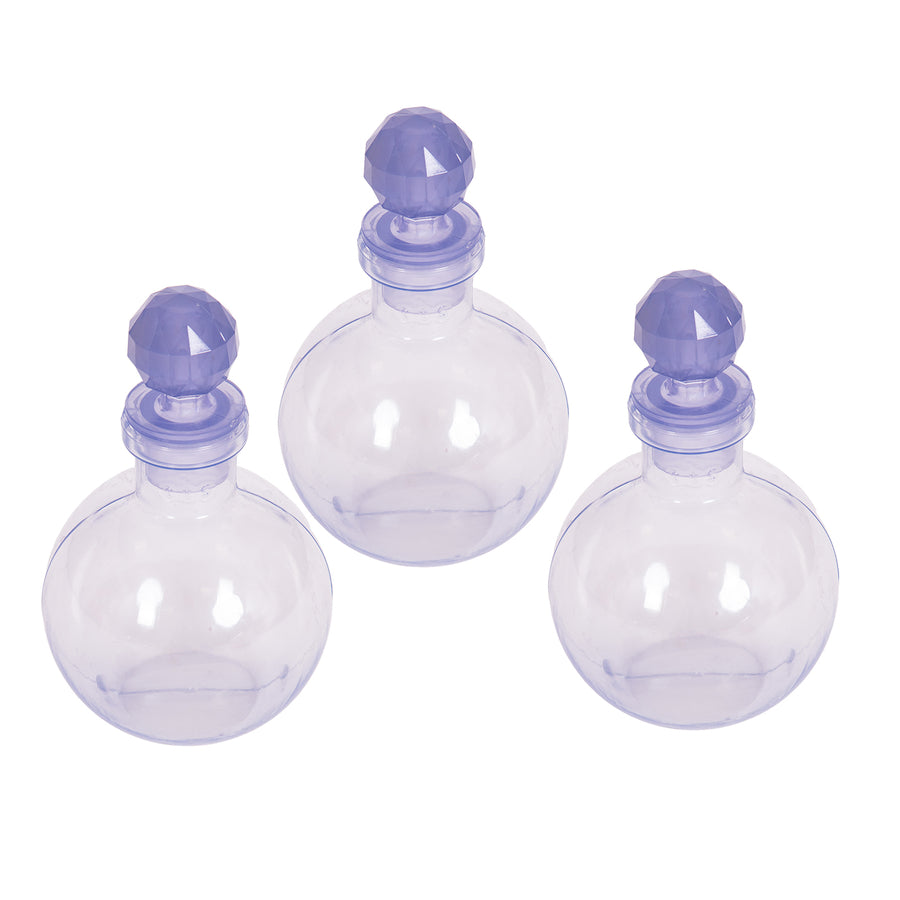 Plastic Messy Play Potion Bottles Clear 3pk