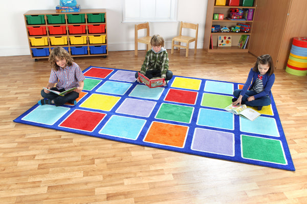Rainbow Rectangle Placement Carpet