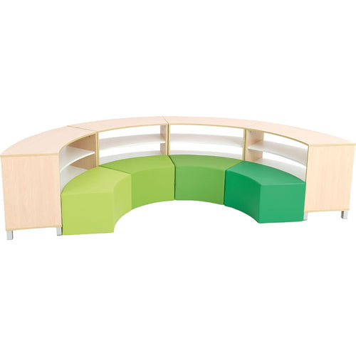 Quadro Curved Storage and Seating - Set 137