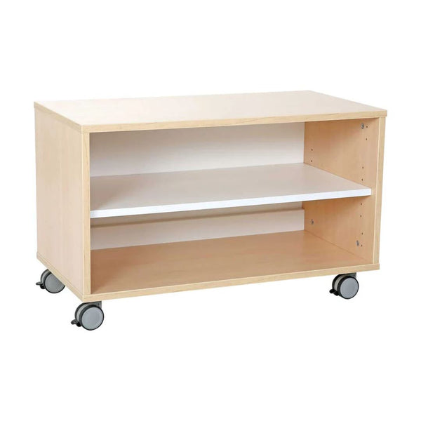 Quadro cabinet with 1 shelf on Castors