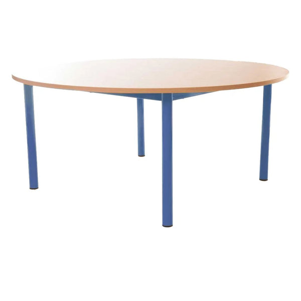 Steel Legged Round Table - Blue 64cm