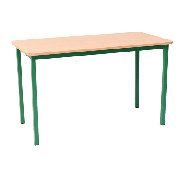 Steel Rectangular School Table - Green 71cm