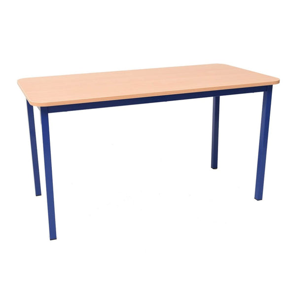 Steel Legged Rectangular School Table - Blue 64cm
