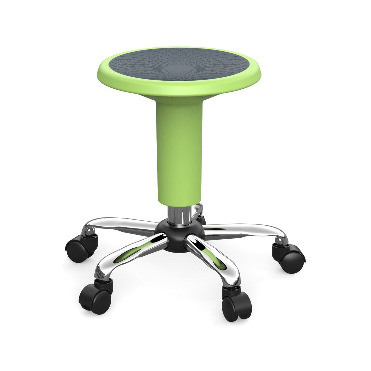 Adjustable Stool on Castors Light Green - EASE