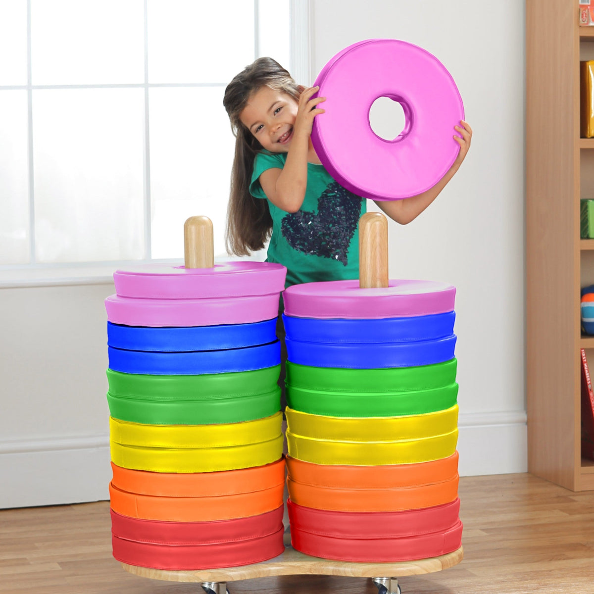 Bi - Colour Donut Cushions & Trolley Set of 24 - EASE