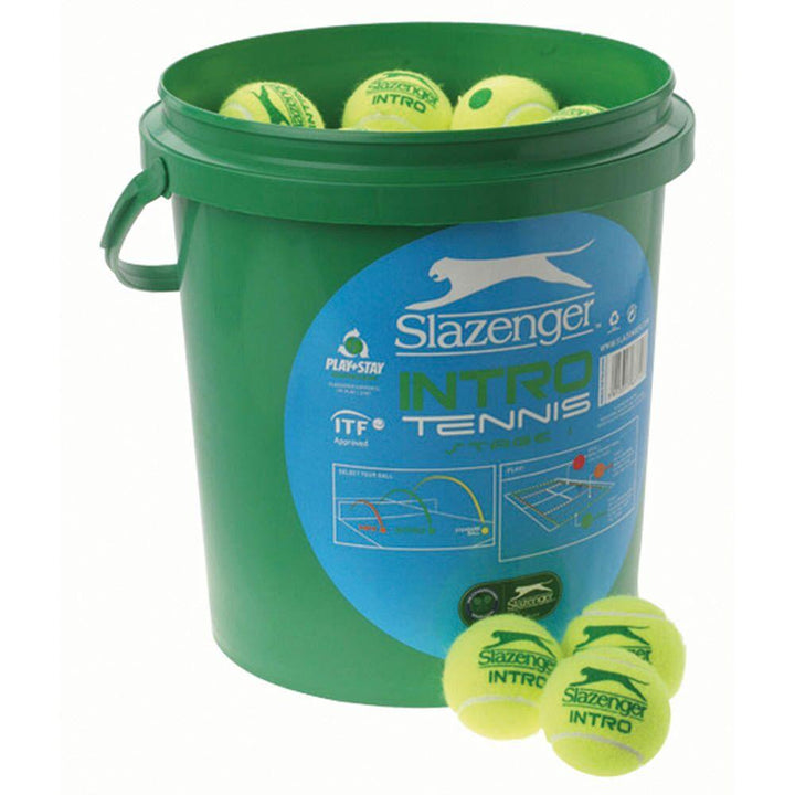 Bucket of Green Mini Tennis Balls 60pk - EASE