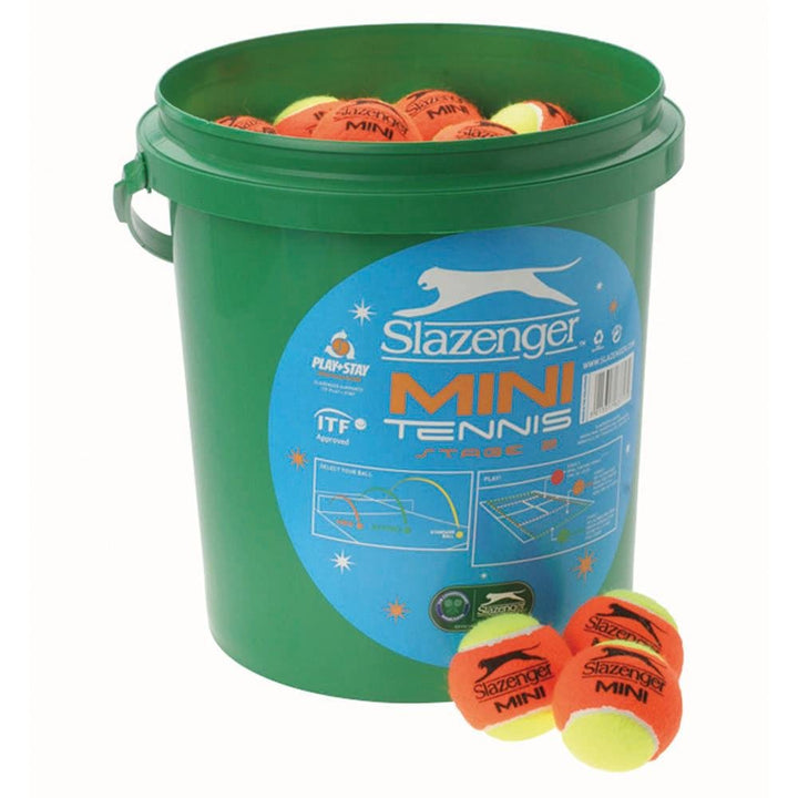 Bucket of Orange Mini Tennis Balls 60pk - EASE