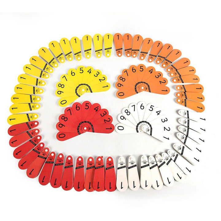 Colourful Place Value Number Fans 60pcs - EASE