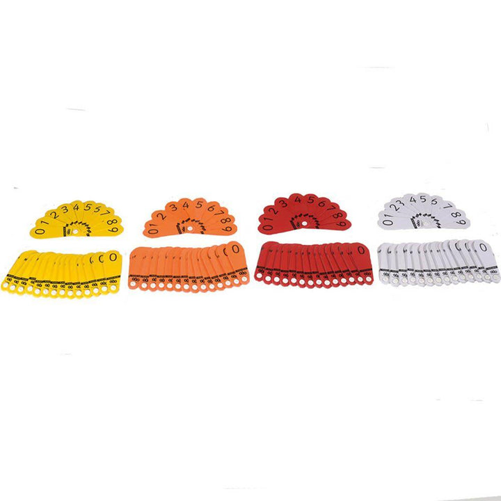Colourful Place Value Number Fans 60pcs - EASE