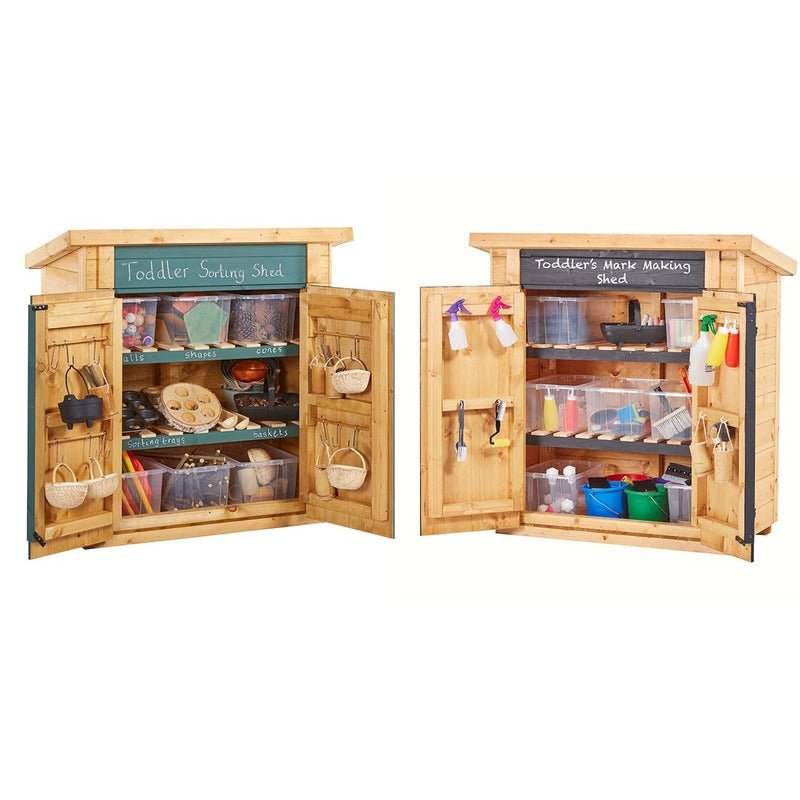Compact Storage Shed Set of 2 - Maths and Mark Making - EASE