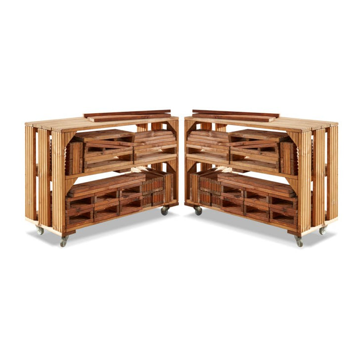 Complete 2 Big Block Trolleys And 50 Blocks Set, EASE Outdoor Play