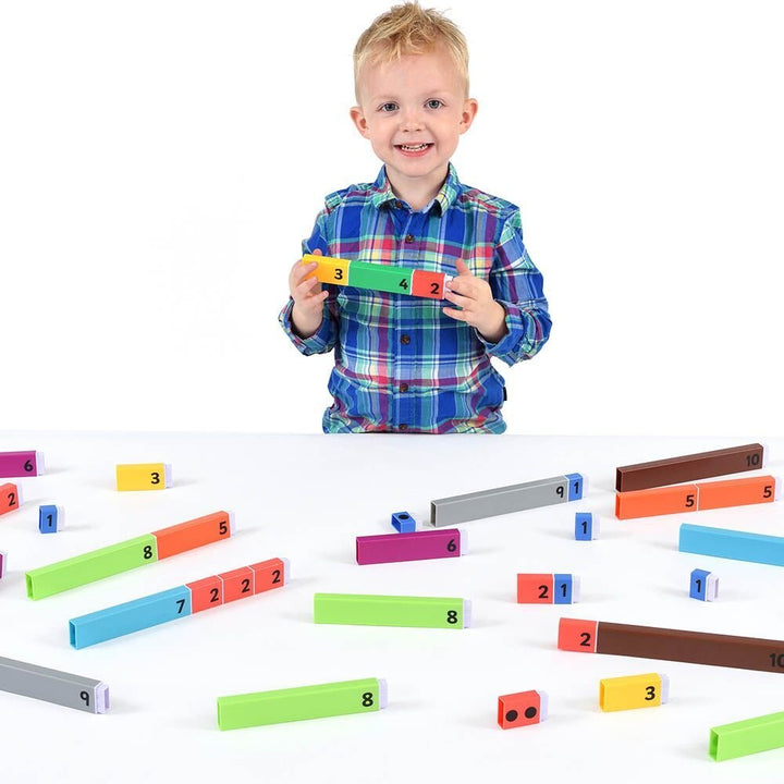 Connecting Number Rods Connecting Number Rods - 128 pcs Maths| Number & Place Value| Primary ...