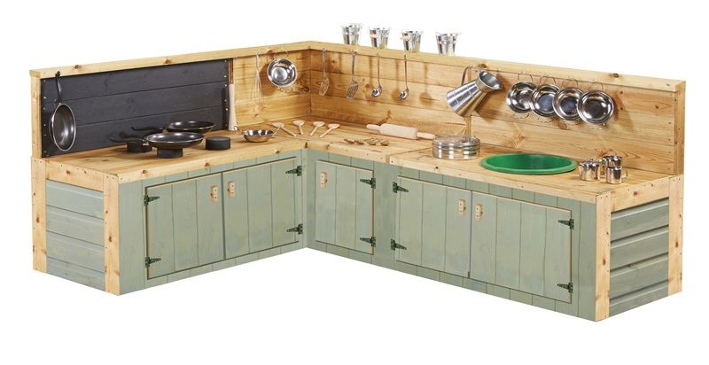 Country Green Corner Kitchen - 48cm - EASE